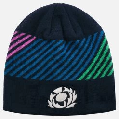 Scotland Rugby Navy, Purple And Green Beanie