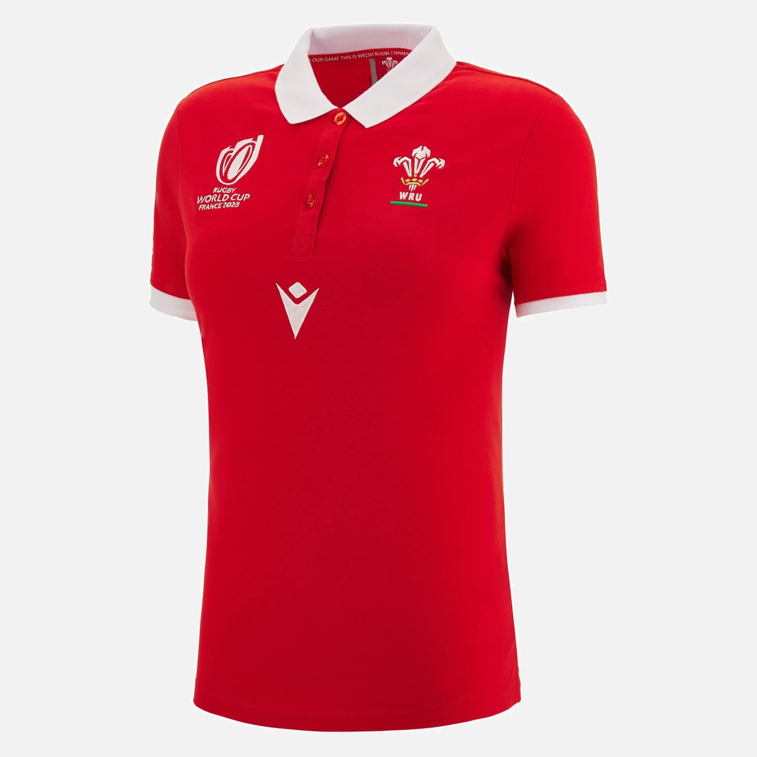 Rugby World Cup 2023 Welsh Rugby Woman Fan Line Polo Shirt 1 Rugby World Cup 2023 Welsh Rugby Woman Fan Line Polo Shirt