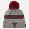 Welsh Rugby Grey Pom Pom Beanie