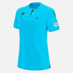 Uefa 2021 Referee Woman Neon Blue Shirt