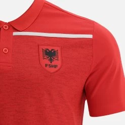 Albania National Team 2020/21 Adults' Player Travel Polo Shirt -Boutique Jersey Discount Store 58195655 03