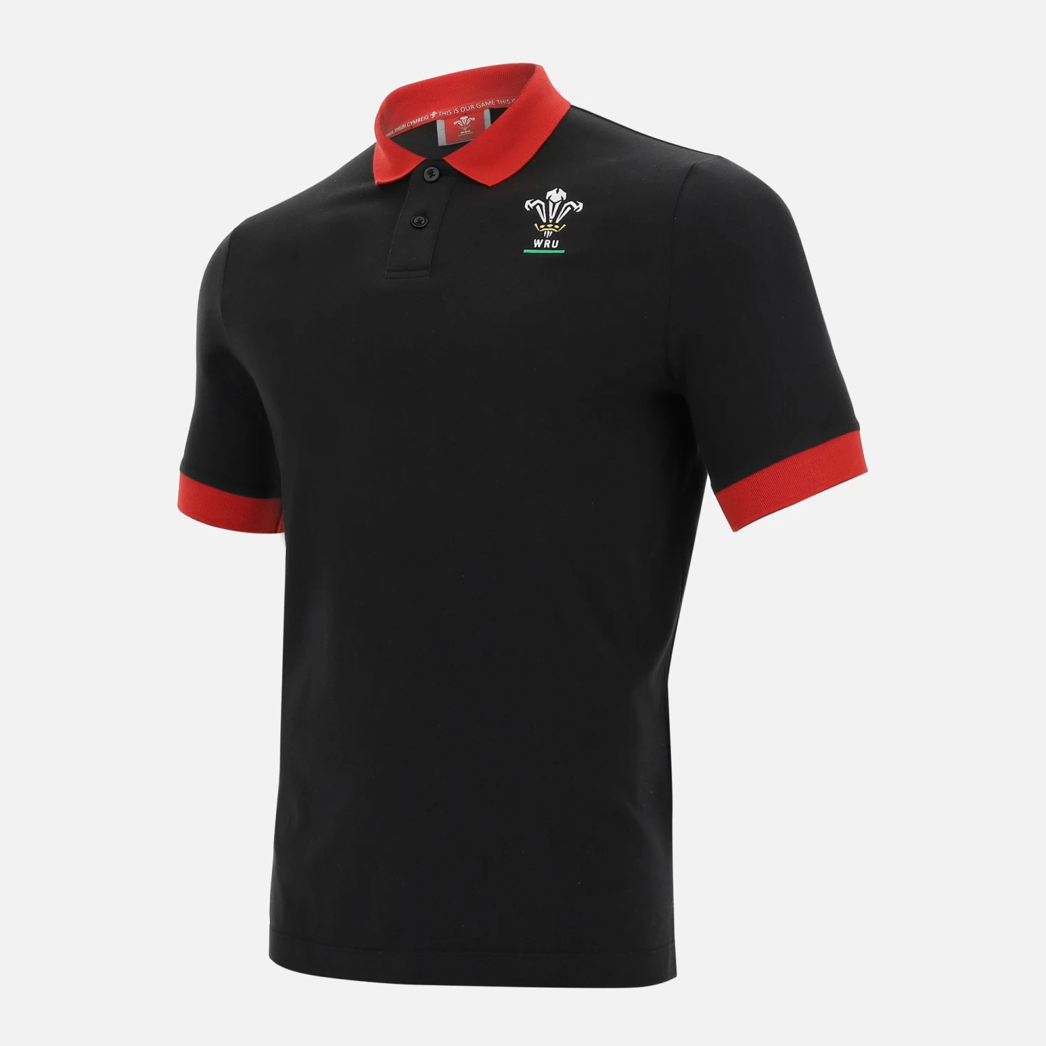 Welsh Rugby 2020/21 Black Piquet Cotton Polo Shirt From The Fans Collection 1 Welsh Rugby 2020/21 Black Piquet Cotton Polo Shirt From The Fans Collection