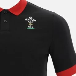 Welsh Rugby 2020/21 Black Piquet Cotton Polo Shirt From The Fans Collection 5 Welsh Rugby 2020/21 Black Piquet Cotton Polo Shirt From The Fans Collection -Boutique Jersey Discount Store 58195688 03
