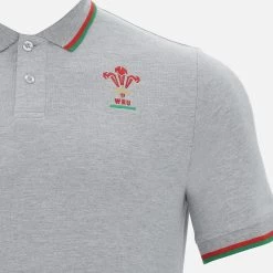 Welsh Rugby 2020/21 Grey Piquet Cotton Polo Shirt From The Fans Collection -Boutique Jersey Discount Store 58195690 03