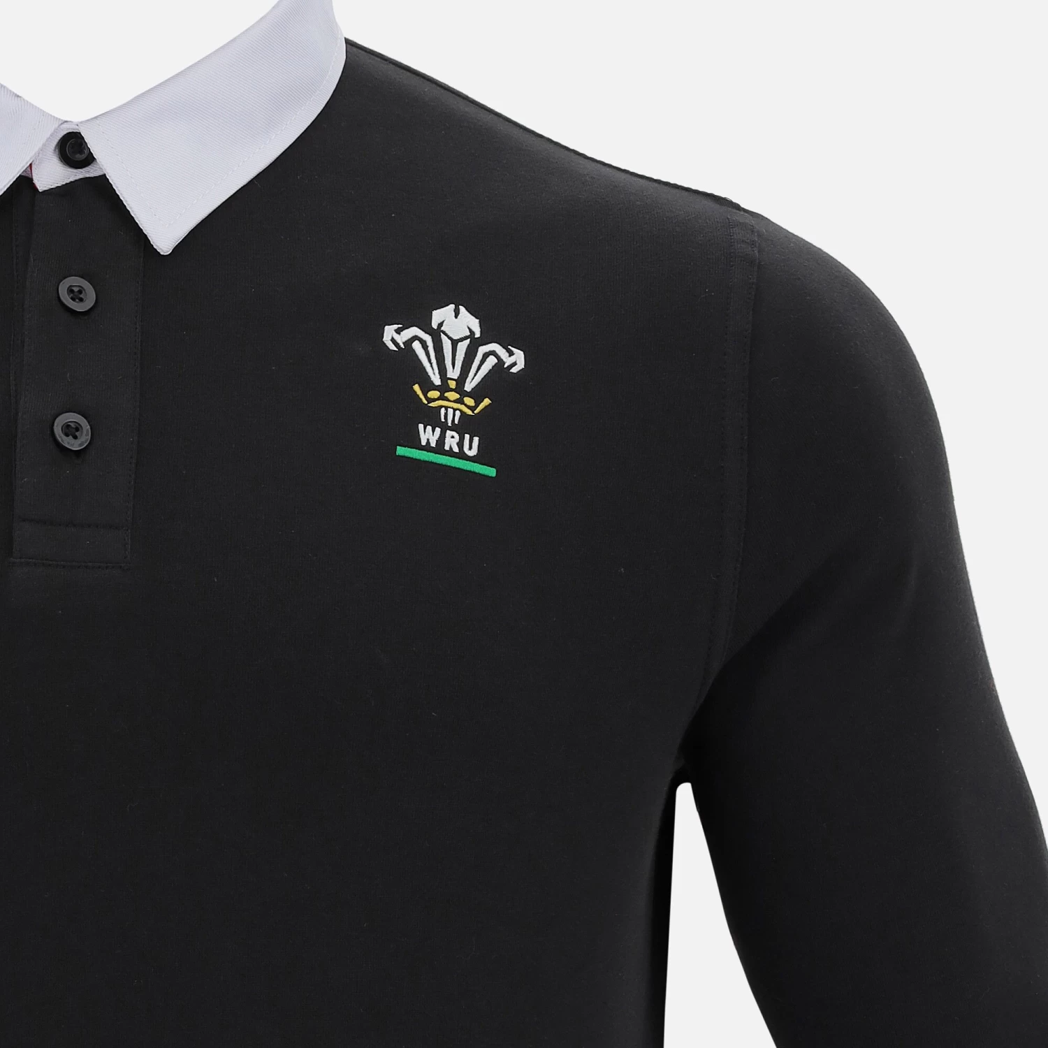 Welsh Rugby 2020/21 Black Cotton Jersey Polo Shirt From The Fans Collection 3 Welsh Rugby 2020/21 Black Cotton Jersey Polo Shirt From The Fans Collection - Image 3