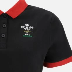 Welsh Rugby 2020/21 Black Women's Polo Shirt From The Fans Collection -Boutique Jersey Discount Store 58195719 03