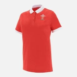 Welsh Rugby Union 2020/21 Fans Collection Red Women's Polo Shirt