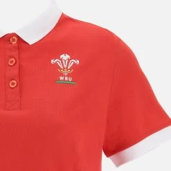 Welsh Rugby Union 2020/21 Fans Collection Red Women's Polo Shirt -Boutique Jersey Discount Store 58195720 03