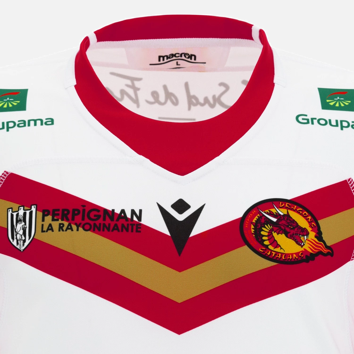 Dragons Catalans 2021/22 Adults' Home Poly Replica Shirt 3 Dragons Catalans 2021/22 Adults' Home Poly Replica Shirt - Image 3