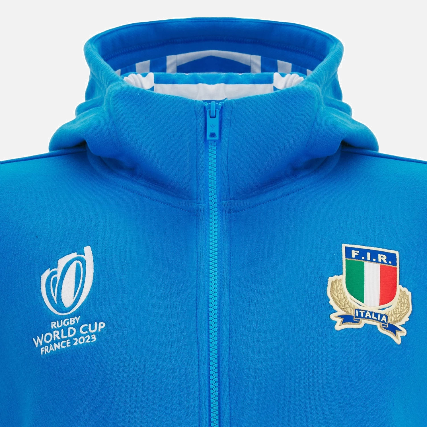 Rugby World Cup 2023 Italia Rugby Junior Full Zip Cotton Hooded Sweatshirt 3 Rugby World Cup 2023 Italia Rugby Junior Full Zip Cotton Hooded Sweatshirt - Image 3
