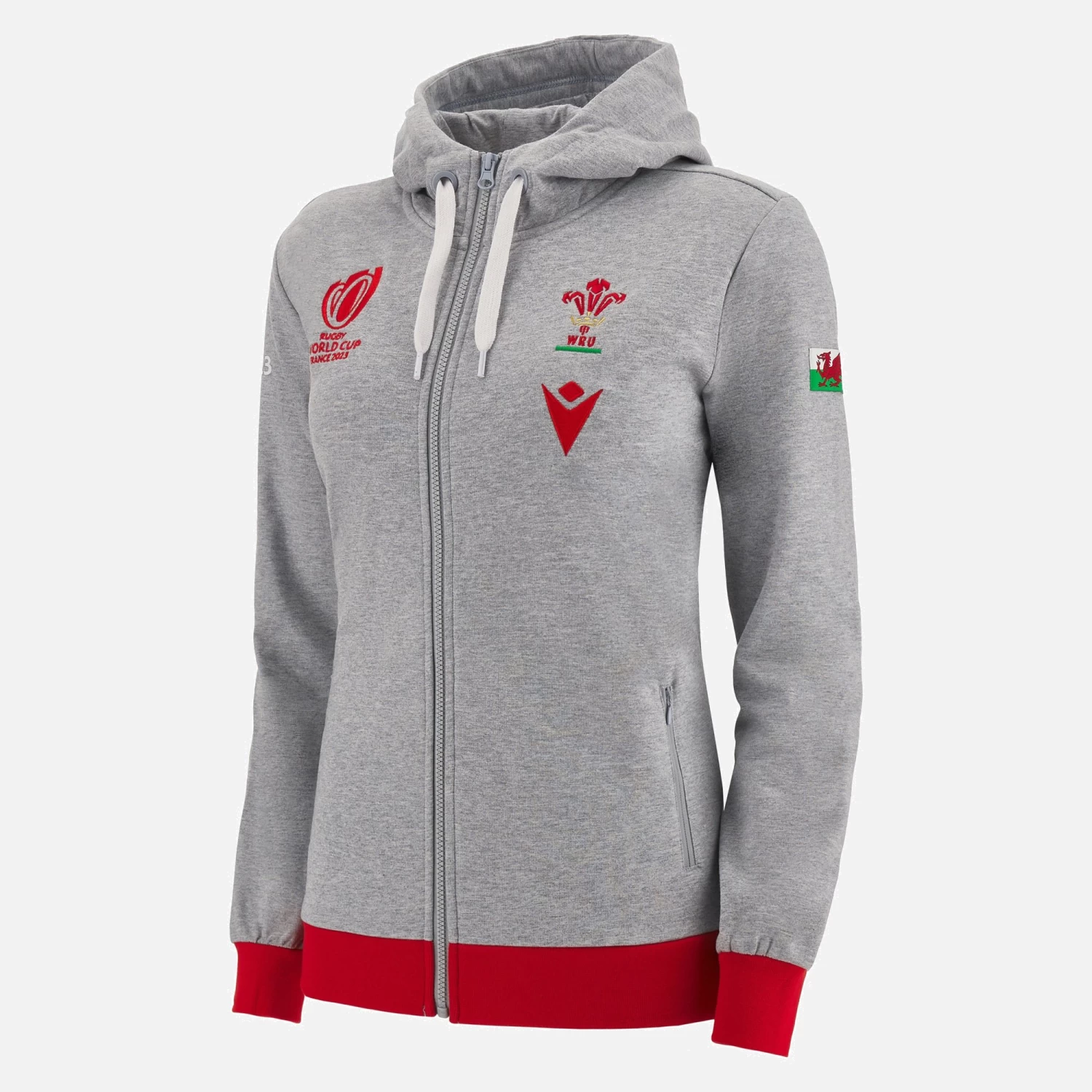 Rugby World Cup 2023 Welsh Rugby Woman Fan Line Full Zip Sweatshirt 1 Rugby World Cup 2023 Welsh Rugby Woman Fan Line Full Zip Sweatshirt