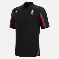 Welsh Rugby 2022/23 Black Travel Tech Polo