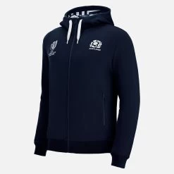 Rugby World Cup 2023 Scotland Rugby Adults' Full Zip Cotton Hooded Sweatshirt