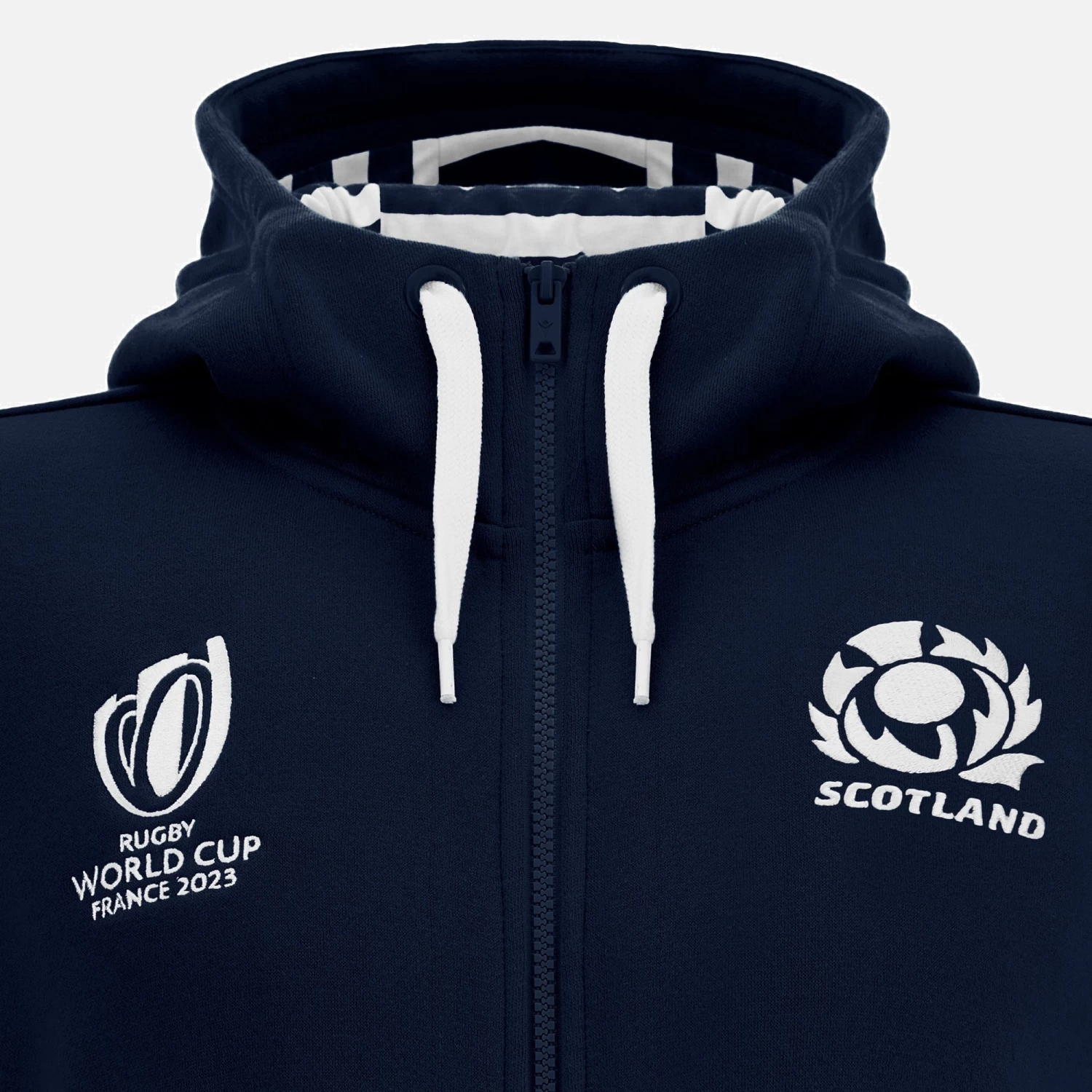 Rugby World Cup 2023 Scotland Rugby Adults' Full Zip Cotton Hooded Sweatshirt 3 Rugby World Cup 2023 Scotland Rugby Adults' Full Zip Cotton Hooded Sweatshirt - Image 3