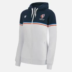 Rugby World Cup 2023 Woman Full Zip Cotton Hooded Sweatshirt