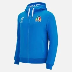 Rugby World Cup 2023 Italia Rugby Adults' Full Zip Cotton Hooded Sweatshirt