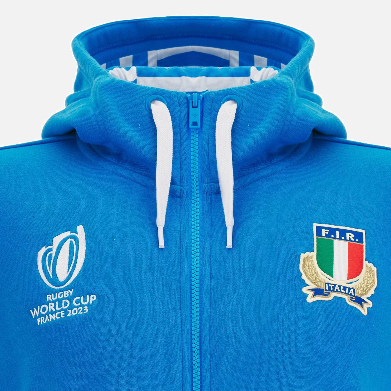 Rugby World Cup 2023 Italia Rugby Adults' Full Zip Cotton Hooded Sweatshirt 3 Rugby World Cup 2023 Italia Rugby Adults' Full Zip Cotton Hooded Sweatshirt - Image 3